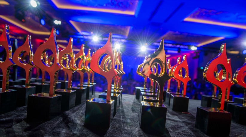 SABRE Awards trophies slide